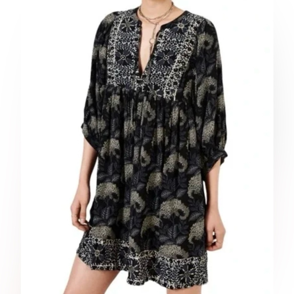 Ba&sh Gaia A-Line Dress Black/Blue/White Ba&sh size 2 US size M